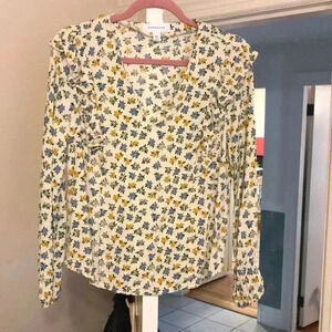 POPSUGAR rayon v-neck blouse